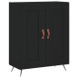 vidaXL Credenza Nera 69,5x34x180 cm in Legno Multistrato vidaXL Credenza Nera 69,5x34x180 cm in Legno Multistrato