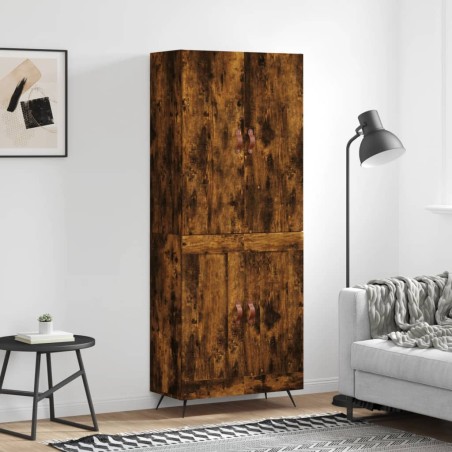 vidaXL Credenza Rovere Fumo  69,5x34x180 cm in Legno Multistrato