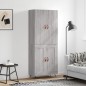 vidaXL Credenza Grigio Sonoma 69,5x34x180 cm in Legno Multistrato vidaXL Credenza Grigio Sonoma 69,5x34x180 cm in Legno Multistrato
