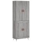 vidaXL Credenza Grigio Sonoma 69,5x34x180 cm in Legno Multistrato vidaXL Credenza Grigio Sonoma 69,5x34x180 cm in Legno Multistrato