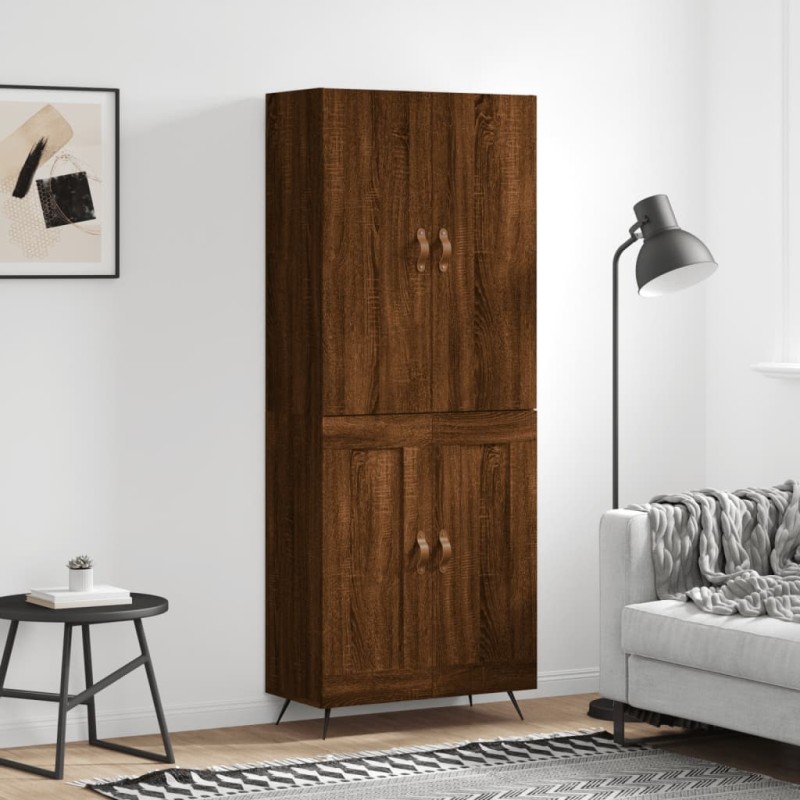vidaXL Credenza Rovere Marrone 69,5x34x180 cm in Legno Multistrato vidaXL Credenza Rovere Marrone 69,5x34x180 cm in Legno Multistrato