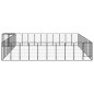 Box Cani 46 Pannelli Nero 50x100 cm Acciaio Verniciato Polvere Box Cani 46 Pannelli Nero 50x100 cm Acciaio Verniciato Polvere