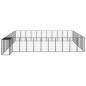 Box Cani 46 Pannelli Nero 50x100 cm Acciaio Verniciato Polvere Box Cani 46 Pannelli Nero 50x100 cm Acciaio Verniciato Polvere