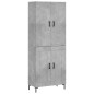 vidaXL Credenza Grigio Cemento 69,5x34x180 cm in Legno Multistrato vidaXL Credenza Grigio Cemento 69,5x34x180 cm in Legno Multistrato