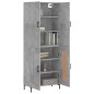 vidaXL Credenza Grigio Cemento 69,5x34x180 cm in Legno Multistrato vidaXL Credenza Grigio Cemento 69,5x34x180 cm in Legno Multistrato
