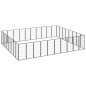 vidaXL Box Cani 36 Pannelli Nero 50x100 cm Acciaio Verniciato Polvere vidaXL Box Cani 36 Pannelli Nero 50x100 cm Acciaio Verniciato Polvere