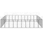 vidaXL Box Cani 36 Pannelli Nero 50x100 cm Acciaio Verniciato Polvere vidaXL Box Cani 36 Pannelli Nero 50x100 cm Acciaio Verniciato Polvere