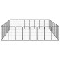 vidaXL Box Cani 36 Pannelli Nero 50x100 cm Acciaio Verniciato Polvere vidaXL Box Cani 36 Pannelli Nero 50x100 cm Acciaio Verniciato Polvere