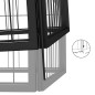 vidaXL Box Cani 36 Pannelli Nero 50x100 cm Acciaio Verniciato Polvere vidaXL Box Cani 36 Pannelli Nero 50x100 cm Acciaio Verniciato Polvere