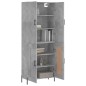 vidaXL Credenza Grigio Cemento 69,5x34x180 cm in Legno Multistrato vidaXL Credenza Grigio Cemento 69,5x34x180 cm in Legno Multistrato