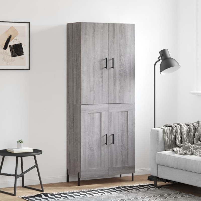 vidaXL Credenza Grigio Sonoma 69,5x34x180 cm in Legno Multistrato vidaXL Credenza Grigio Sonoma 69,5x34x180 cm in Legno Multistrato