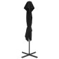 Ombrellone a Sbalzo con Doppia Copertura 250x250 cm Nero Ombrellone a Sbalzo con Doppia Copertura 250x250 cm Nero