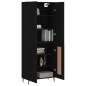 vidaXL Credenza Nera 69,5x34x180 cm in Legno Multistrato