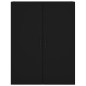 vidaXL Credenza Nera 69,5x34x180 cm in Legno Multistrato