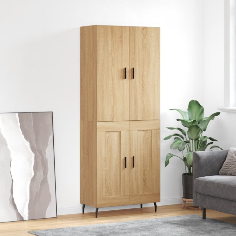 vidaXL Credenza Rovere Sonoma 69,5x34x180 cm in Legno Multistrato vidaXL Credenza Rovere Sonoma 69,5x34x180 cm in Legno Multistrato
