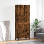 vidaXL Credenza Rovere Fumo 69,5x34x180 cm in Legno Multistrato vidaXL Credenza Rovere Fumo 69,5x34x180 cm in Legno Multistrato