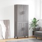 vidaXL Credenza Grigio Sonoma 69,5x34x180 cm in Legno Multistrato vidaXL Credenza Grigio Sonoma 69,5x34x180 cm in Legno Multistrato