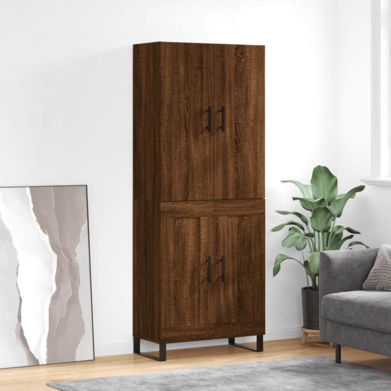 vidaXL Credenza Rovere Marrone 69,5x34x180 cm in Legno Multistrato vidaXL Credenza Rovere Marrone 69,5x34x180 cm in Legno Multistrato