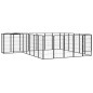 Box Cani 26 Pannelli Nero 50x100 cm Acciaio Verniciato Polvere Box Cani 26 Pannelli Nero 50x100 cm Acciaio Verniciato Polvere