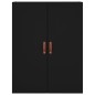 vidaXL Credenza Nera 69,5x34x180 cm in Legno Multistrato vidaXL Credenza Nera 69,5x34x180 cm in Legno Multistrato