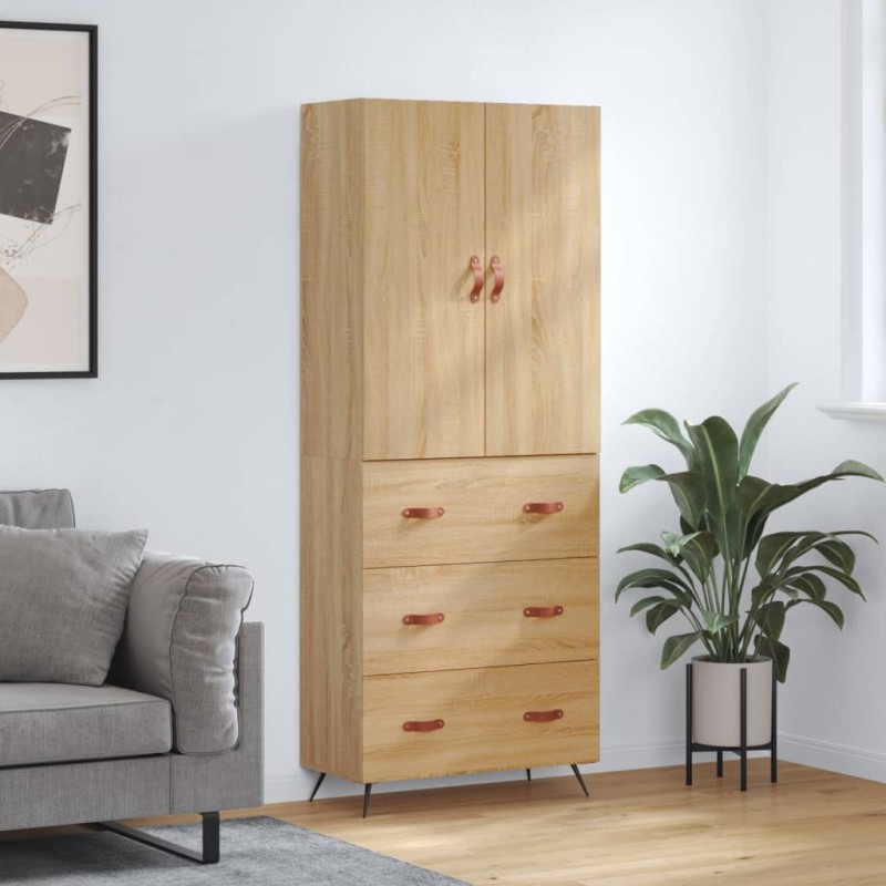 vidaXL Credenza Rovere Sonoma 69,5x34x180 cm in Legno Multistrato vidaXL Credenza Rovere Sonoma 69,5x34x180 cm in Legno Multistrato
