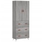 vidaXL Credenza Grigio Sonoma 69,5x34x180 cm in Legno Multistrato vidaXL Credenza Grigio Sonoma 69,5x34x180 cm in Legno Multistrato