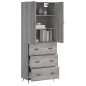 vidaXL Credenza Grigio Sonoma 69,5x34x180 cm in Legno Multistrato vidaXL Credenza Grigio Sonoma 69,5x34x180 cm in Legno Multistrato