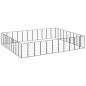 Box Cani 40 Pannelli Nero 50x100 cm Acciaio Verniciato Polvere Box Cani 40 Pannelli Nero 50x100 cm Acciaio Verniciato Polvere