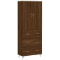 vidaXL Credenza Rovere Marrone 69,5x34x180 cm in Legno Multistrato vidaXL Credenza Rovere Marrone 69,5x34x180 cm in Legno Multistrato