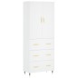 vidaXL Credenza Bianca 69,5x34x180 cm in Legno Multistrato vidaXL Credenza Bianca 69,5x34x180 cm in Legno Multistrato