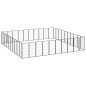 Box Cani 40 Pannelli Nero 50x100 cm Acciaio Verniciato Polvere Box Cani 40 Pannelli Nero 50x100 cm Acciaio Verniciato Polvere