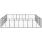 Box Cani 40 Pannelli Nero 50x100 cm Acciaio Verniciato Polvere Box Cani 40 Pannelli Nero 50x100 cm Acciaio Verniciato Polvere