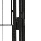 Box Cani 40 Pannelli Nero 50x100 cm Acciaio Verniciato Polvere Box Cani 40 Pannelli Nero 50x100 cm Acciaio Verniciato Polvere