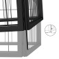 Box Cani 40 Pannelli Nero 50x100 cm Acciaio Verniciato Polvere Box Cani 40 Pannelli Nero 50x100 cm Acciaio Verniciato Polvere