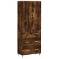 vidaXL Credenza Rovere Fumo 69,5x34x180 cm in Legno Multistrato vidaXL Credenza Rovere Fumo 69,5x34x180 cm in Legno Multistrato