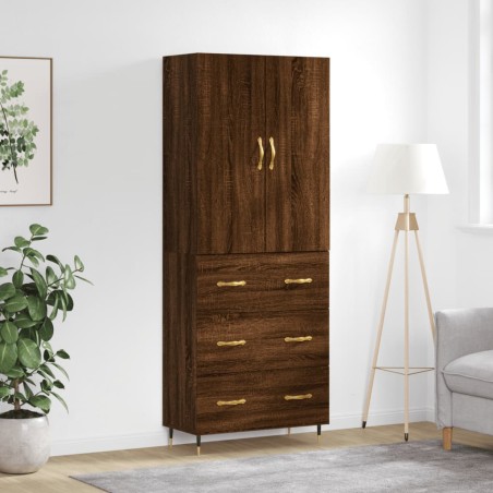 vidaXL Credenza Rovere Marrone 69,5x34x180 cm in Legno Multistrato