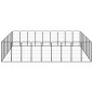 Box Cani 32 Pannelli Nero 50x100 cm Acciaio Verniciato Polvere Box Cani 32 Pannelli Nero 50x100 cm Acciaio Verniciato Polvere