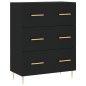 vidaXL Credenza Nera 69,5x34x180 cm in Legno Multistrato vidaXL Credenza Nera 69,5x34x180 cm in Legno Multistrato