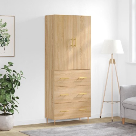 vidaXL Credenza Rovere Sonoma 69,5x34x180 cm in Legno Multistrato