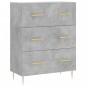 vidaXL Credenza Grigio Cemento 69,5x34x180 cm in Legno Multistrato vidaXL Credenza Grigio Cemento 69,5x34x180 cm in Legno Multistrato