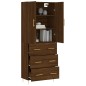 vidaXL Credenza Rovere Marrone 69,5x34x180 cm in Legno Multistrato vidaXL Credenza Rovere Marrone 69,5x34x180 cm in Legno Multistrato