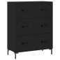 vidaXL Credenza Nera 69,5x34x180 cm in Legno Multistrato vidaXL Credenza Nera 69,5x34x180 cm in Legno Multistrato