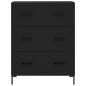 vidaXL Credenza Nera 69,5x34x180 cm in Legno Multistrato vidaXL Credenza Nera 69,5x34x180 cm in Legno Multistrato
