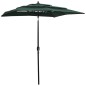 Ombrellone a 3 Livelli con Palo in Alluminio Verde 2x2 m Ombrellone a 3 Livelli con Palo in Alluminio Verde 2x2 m