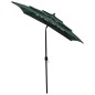 Ombrellone a 3 Livelli con Palo in Alluminio Verde 2x2 m Ombrellone a 3 Livelli con Palo in Alluminio Verde 2x2 m