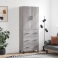 vidaXL Credenza Grigio Sonoma 69,5x34x180 cm in Legno Multistrato vidaXL Credenza Grigio Sonoma 69,5x34x180 cm in Legno Multistrato