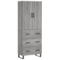 vidaXL Credenza Grigio Sonoma 69,5x34x180 cm in Legno Multistrato vidaXL Credenza Grigio Sonoma 69,5x34x180 cm in Legno Multistrato