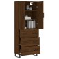 vidaXL Credenza Rovere Marrone 69,5x34x180 cm in Legno Multistrato vidaXL Credenza Rovere Marrone 69,5x34x180 cm in Legno Multistrato