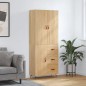 vidaXL Credenza Rovere Sonoma 69,5x34x180 cm in Legno Multistrato vidaXL Credenza Rovere Sonoma 69,5x34x180 cm in Legno Multistrato