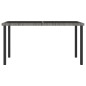 Tavolo da Pranzo da Giardino Grigio 140x70x73 cm in Polyrattan Tavolo da Pranzo da Giardino Grigio 140x70x73 cm in Polyrattan